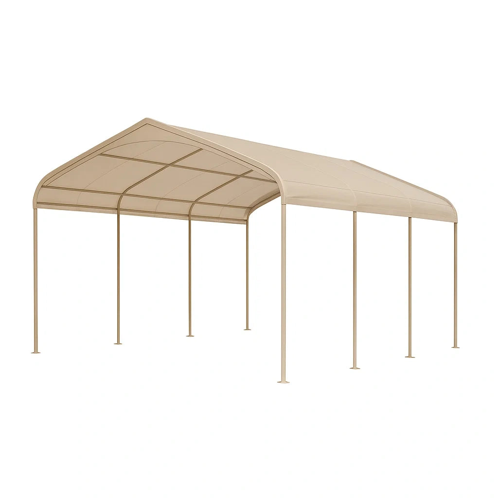 Metallcarport Polyethylen Beige 6x3x2,4m