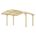 Carport Überdachung Aluminium Polycarbonat Beige 500x300x240 cm
