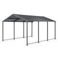 Metall Carport mit Stahlrahmen 600x300x260 cm Grau