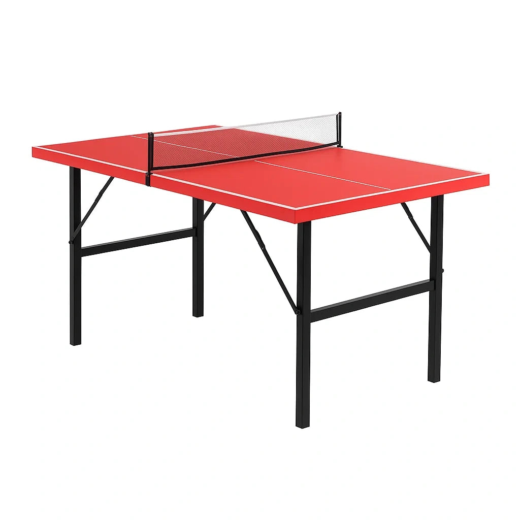 Klappbare Tischtennisplatte MDF Metall Rot