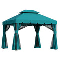 Pavillon Aluminium Polyester 3x3 m Grün