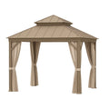 Gartenpavillon Aluminiumrahmen Beige 300x300x260 cm