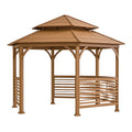 Holzpavillon mit Doppeldach und wasserabweisender Beschichtung