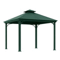Metallpavillon Grün 3x3m