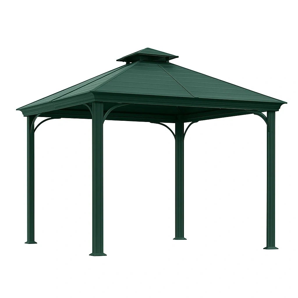 Metallpavillon Grün 3x3m