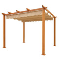 Holzpergola mit Polyester-Dach 300x300 cm