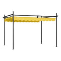 Pergola mit Aluminiumgestell und Gelbem Sonnendach 3x3m