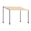 Pergola Pavillon aus Stahl mit Polyesterdach Beige 300x200x220 cm