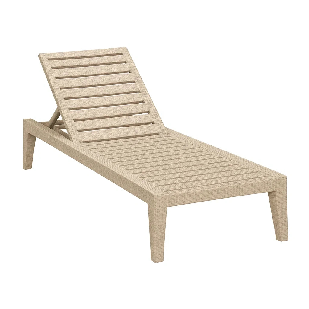 Kunststoff Liegestuhl Beige 195 cm x 65 cm x 37 cm